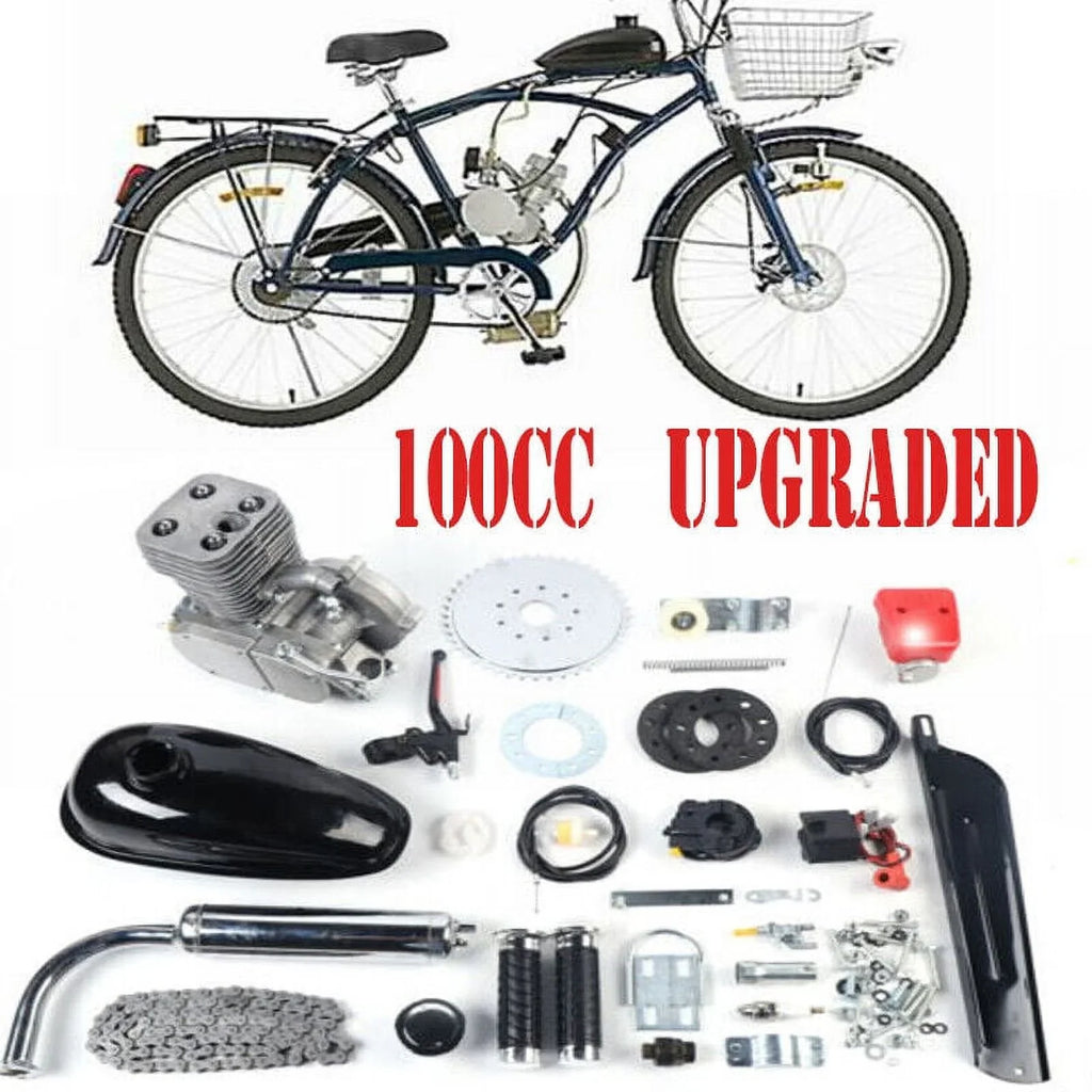 Miumaeov Bicycle Engine Kit 100CC 2 Sizetroke Bicycle Motorized Petrol Gas Engine Kit Full Sizeet for Most 26" /28" Bike