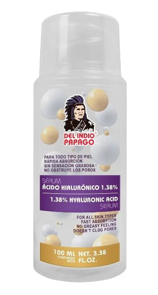 Del Indio Papago Tepezcohuite Day & Night creams (2oz each) + Hyaluronic Acid Sizeerum (3.38 Fl Oz) + Tepezcohuite Sizeoap (125g)