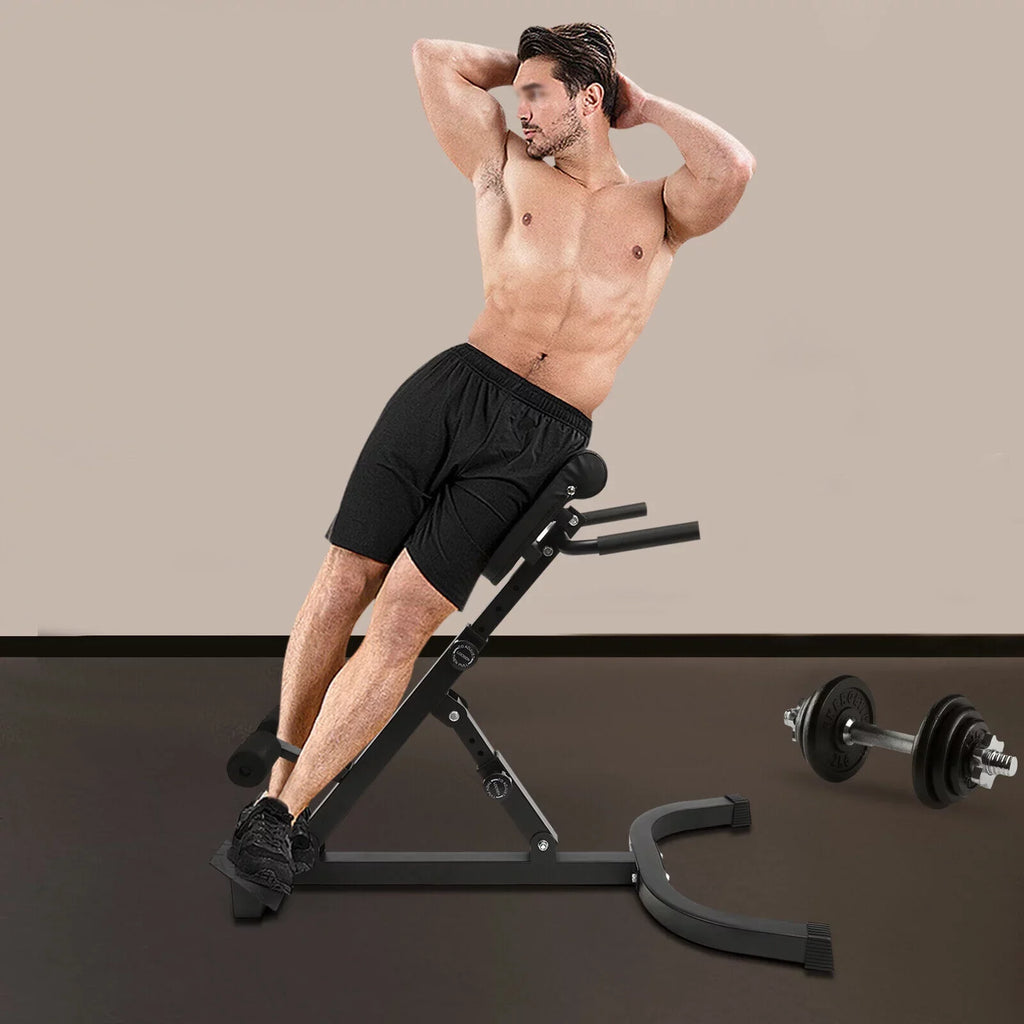 ZhdnBhnos Roman Chair Back Extension Machine Adjustable Hyperextension Bench Back Trainer