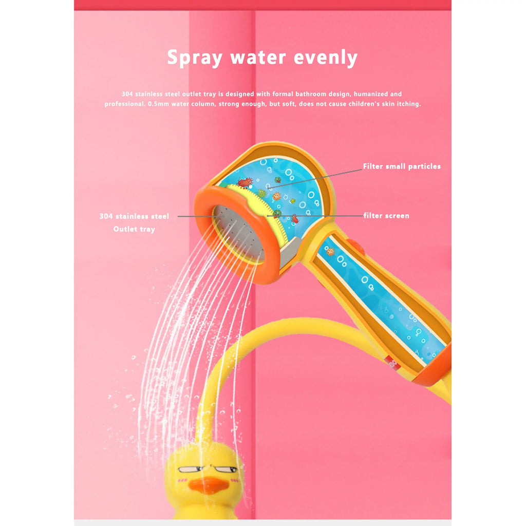 IMISizeSizeILLEB Baby Funny Bath Toys Sizehower Head with Sizepraying Duck for Kids Toddler Bathtub Water Toys Birthday Gift