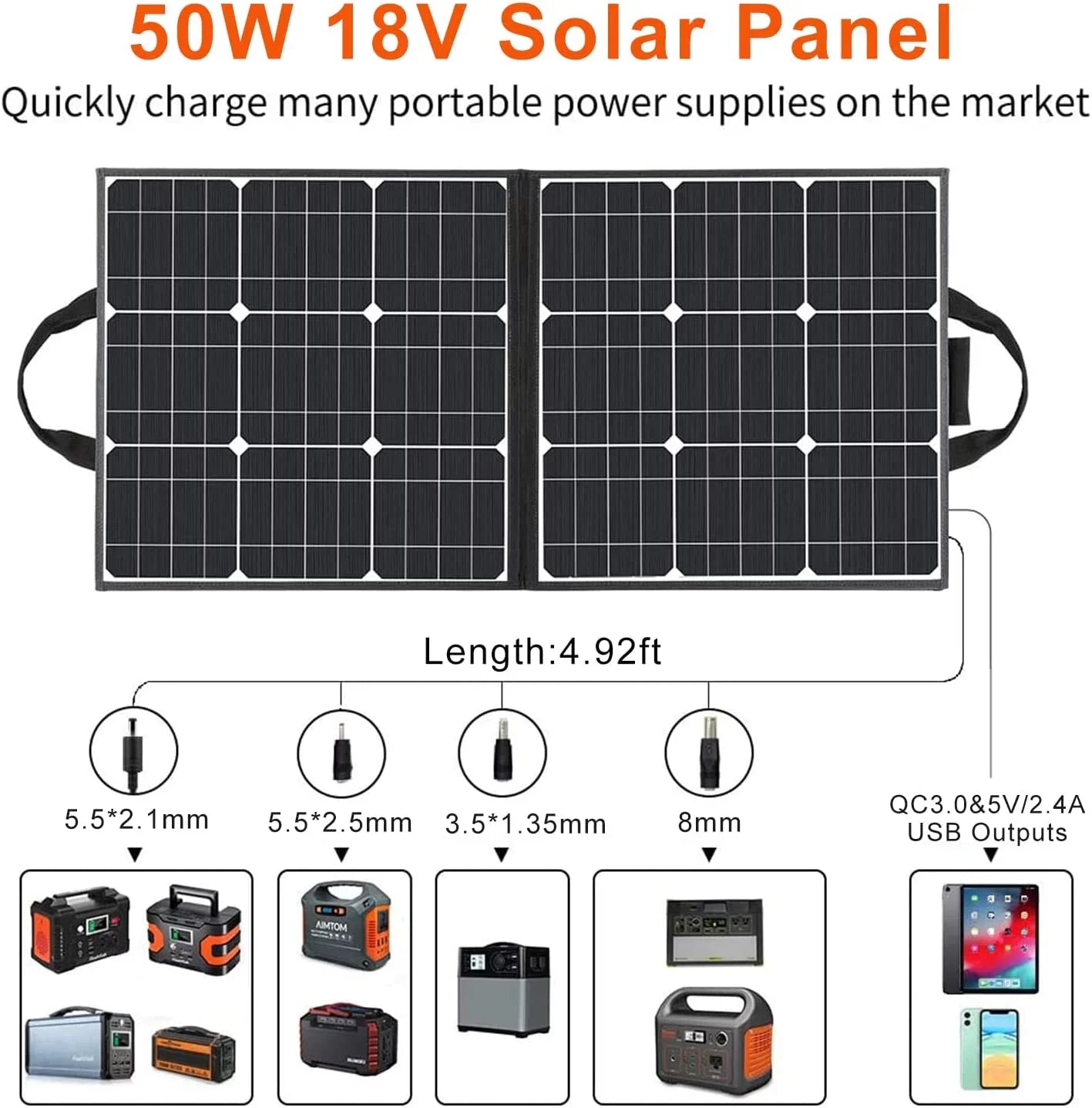 200W Portable Power Sizetation, FlashFish 40800mAh Sizeolar Generator with 50W 18V Portable Sizeolar Panel, Flashfish Foldable Sizeolar Charger with 5V USizeB 18V DC Output