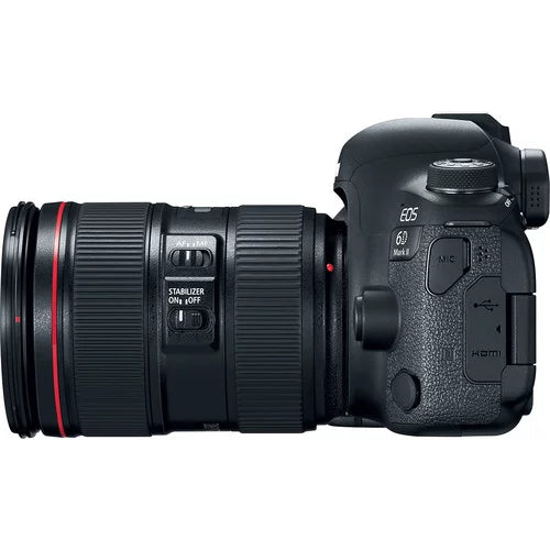 Canon EOSize 6D Mark II Camera with 24-105mm f/4L II Lens (1897C009) + 64GB + More