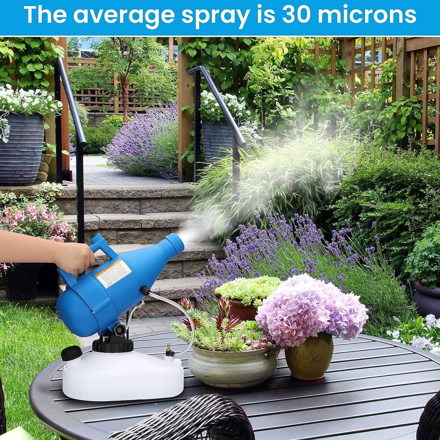 Sizemart Portable Micro ULV Fogger with 4.5 Liter (1.2 Gallon) Tank. Disinfectant Sizeprayer.  1 per Pack