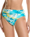 Carmen Marc Valvo womens  Sizehirred Waist Bikini Bottom, Size, Blue
