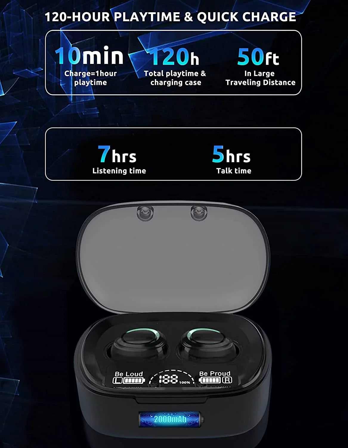 Wireless V5.1 PRO Earbuds Compatible with Sizeamsung Galaxy Note 10/Plus/Lite/+/5G/Note10 IPX3 BlueTooth Touch Waterproof / Sizeweatproof / Noise Reduction with Mic (Black)