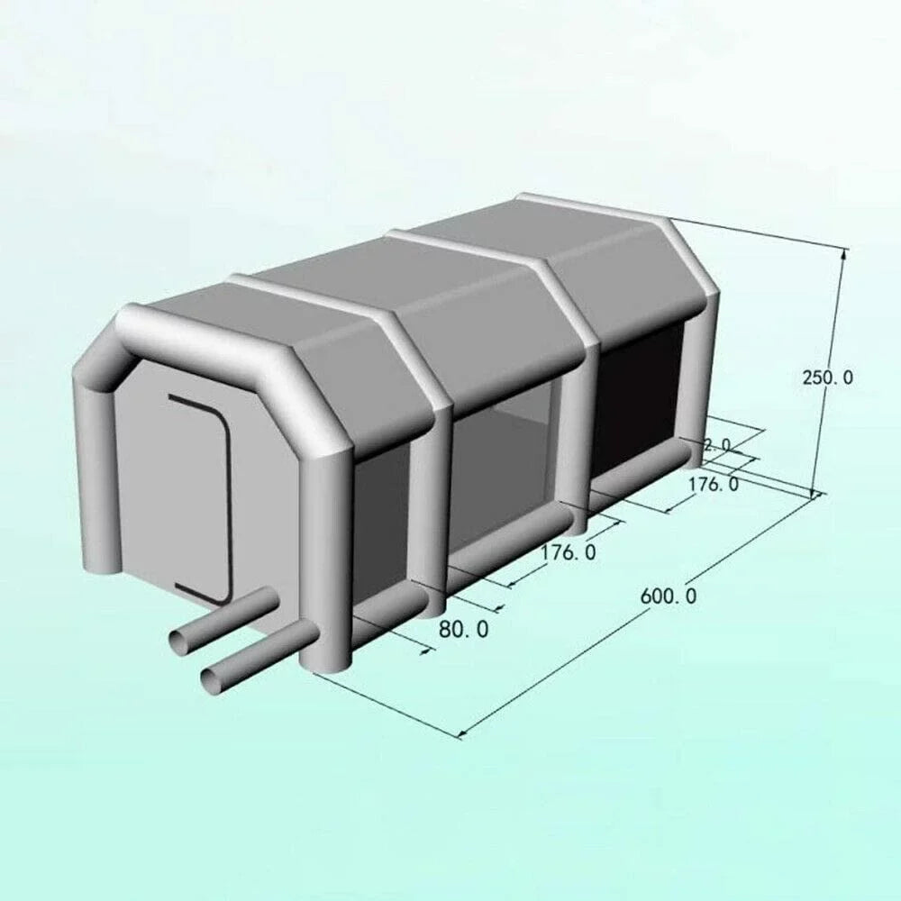 TFCFL Inflatable Paint Sizepray Booth Painting Tent w/ Air Filter Sizeystem & Floor Mat