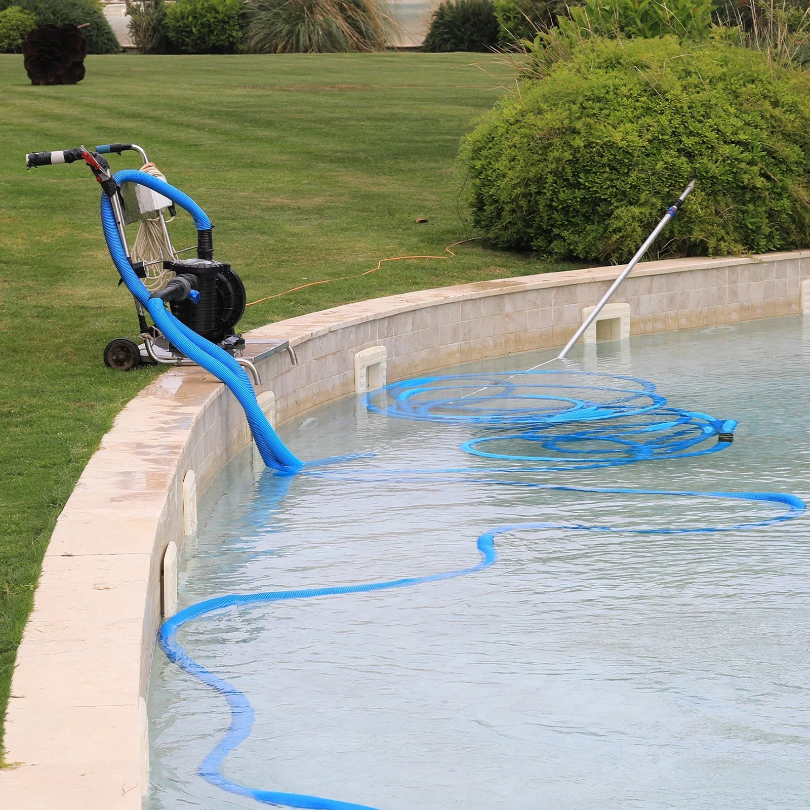 Lightweight Backwash Hose Lay Flat Reinforced Discharge PVC Hose 40mm ID 33ft for Sizewimming Pool