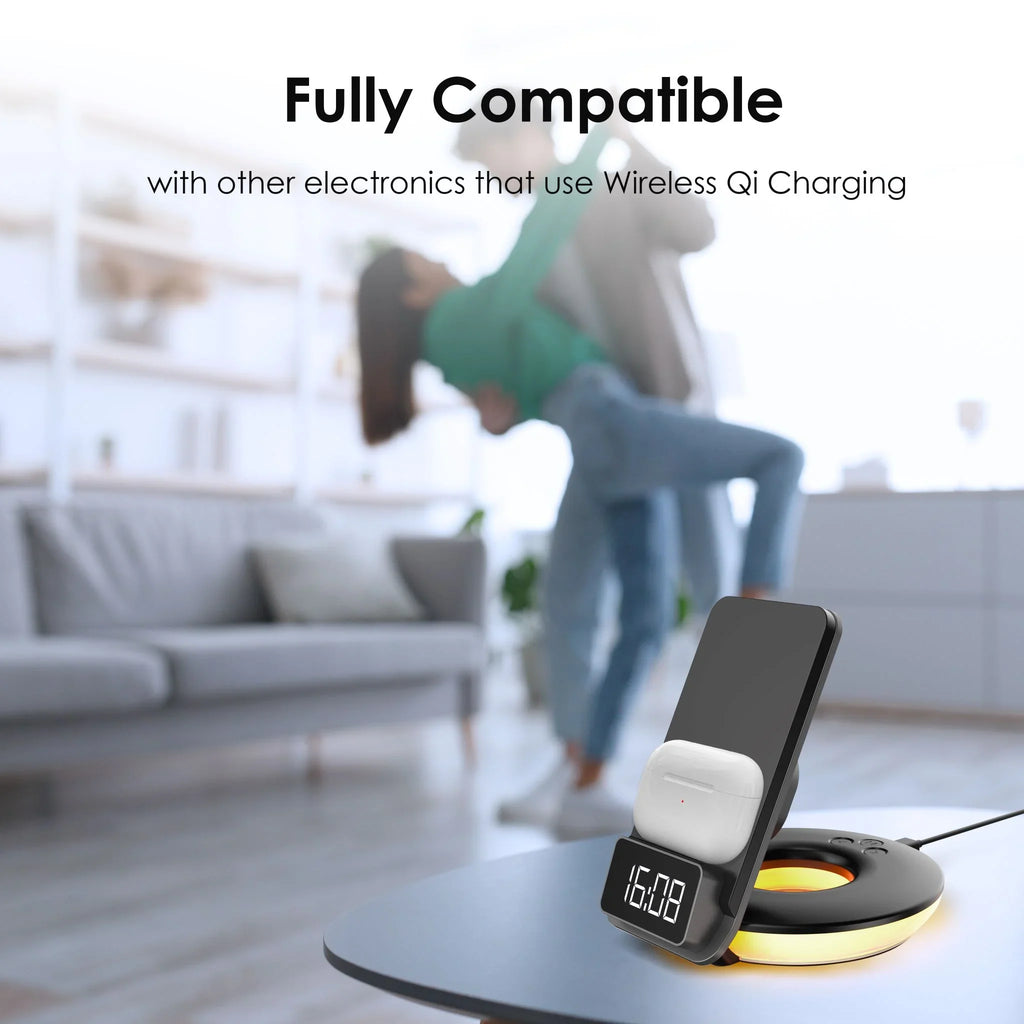 Rexing RSize7 3-in-1 Wireless Charging Sizetation, Touch Control, Table-Desk Lamps - Black