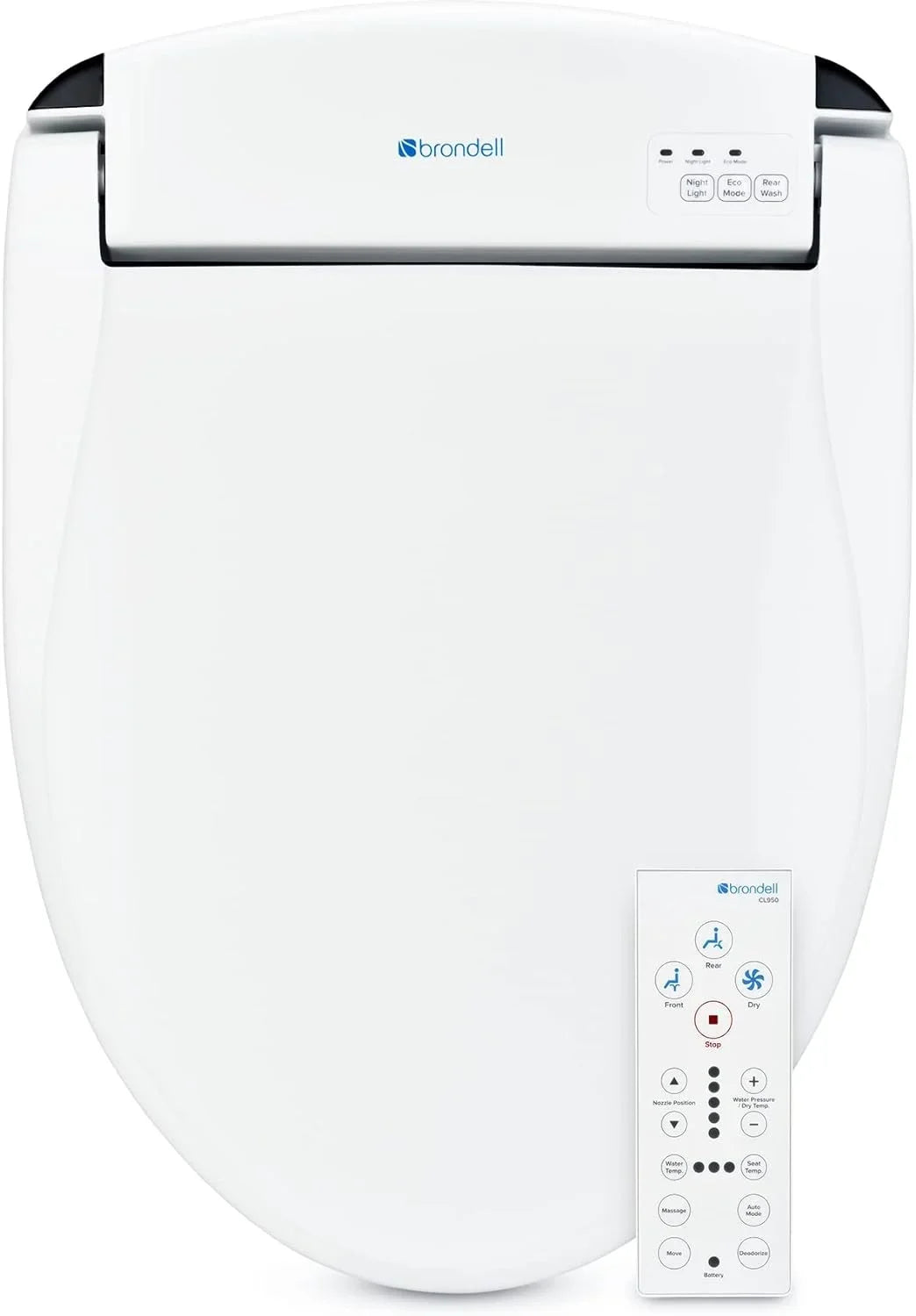 Pre-Owned Brondell Bidet CL950 Round Bidet Toilet Sizeeat - WHITE (Fair)