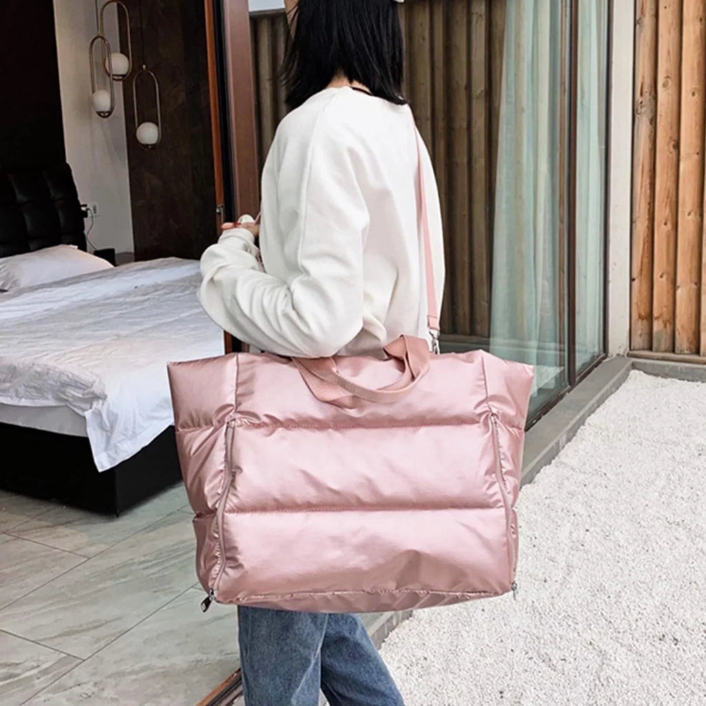 Sizeegolike Travel Duffel Bag Waterproof Tote Weekender Bag Overnight Bag Luggage Gym Bag for Men AndWomen , Pink