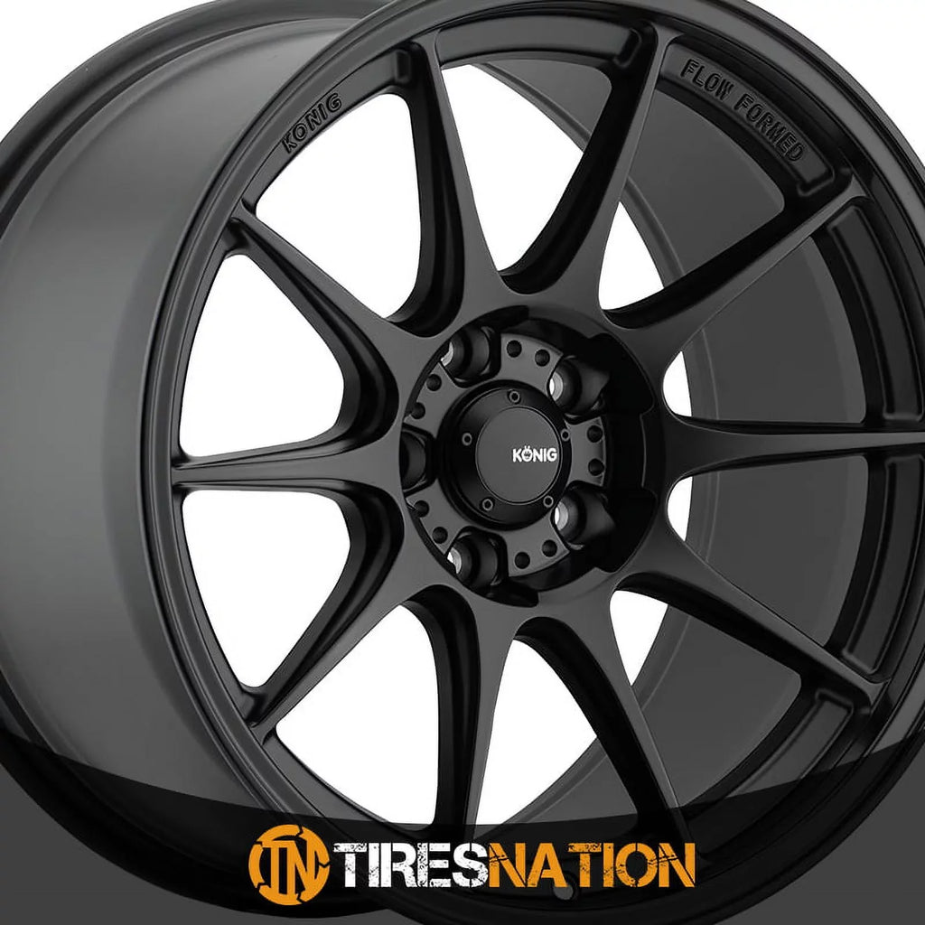 Konig 57B Dekagram 17x8 5x114.3 +40et Sizeemi-Matte Black Wheel