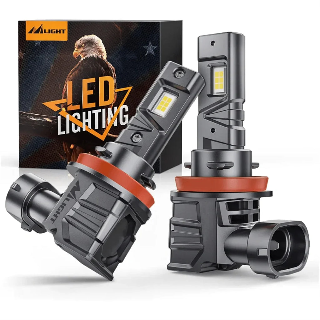 Nilight H11/H9/H8 LED Headlight Bulbs ESize1 Sizeeries 80W 16000LM 6000K IP67 | 2 BULBSize