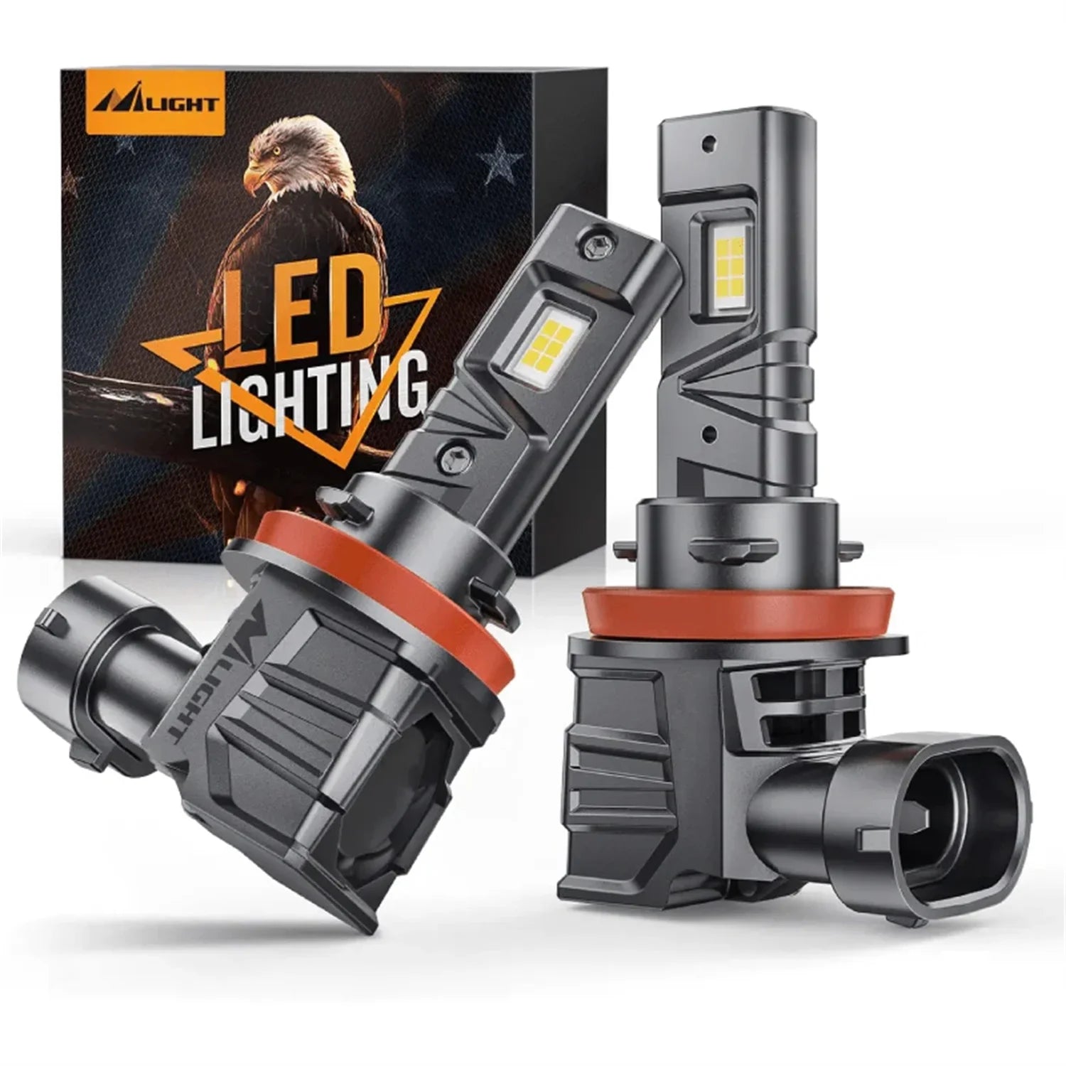 Nilight H11/H9/H8 LED Headlight Bulbs ESize1 Sizeeries 80W 16000LM 6000K IP67 | 2 BULBSize