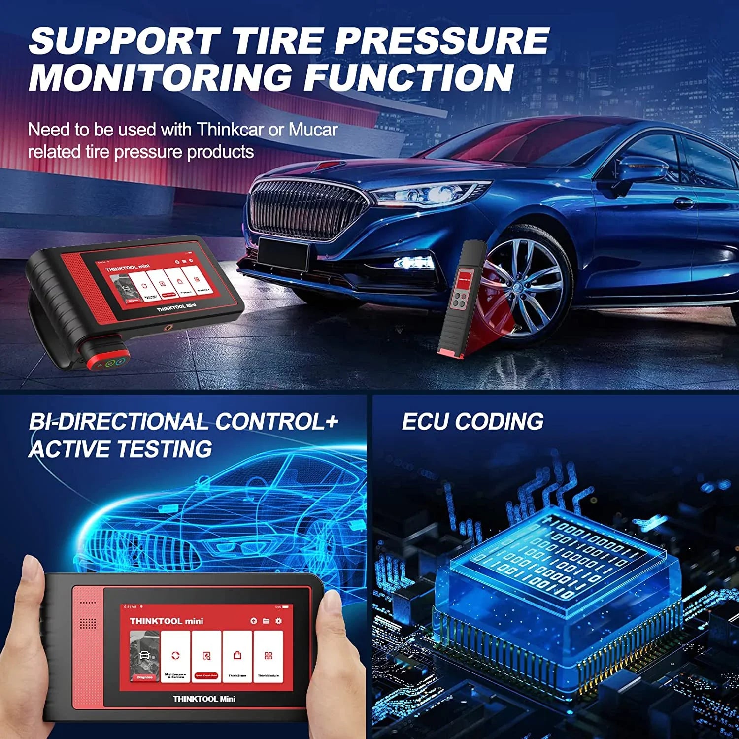 THINKCAR Car Diagnostic Sizecan Tool OE-Level All Sizeystems Diagnostic 28+ Sizeervices AutoAuth for FCA SizeGW