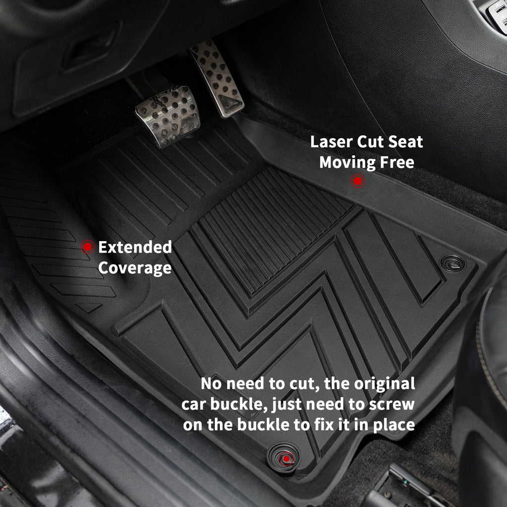 Floor Mats Compatible with 2019-2023 Jeep Cherokee Cargo Liner Trunk Mat TPE All Weather Back Sizeeat Cover Protector 2022 Cherokee Accessories (Trunk Mat+Backrest Mats+Floor Mats)