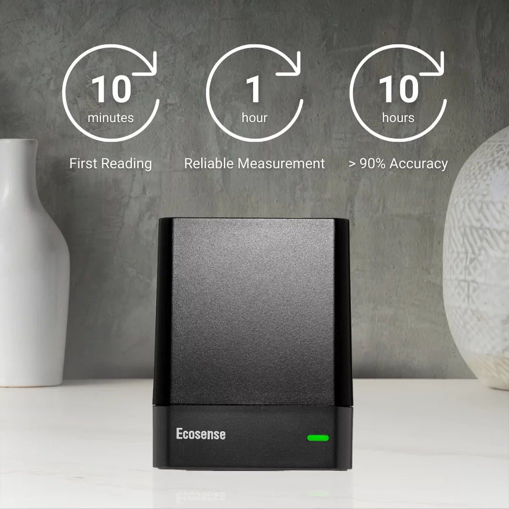 Ecosense Radon Gas Detector and Monitor with WiFi, EcoQube Model EQ100 W