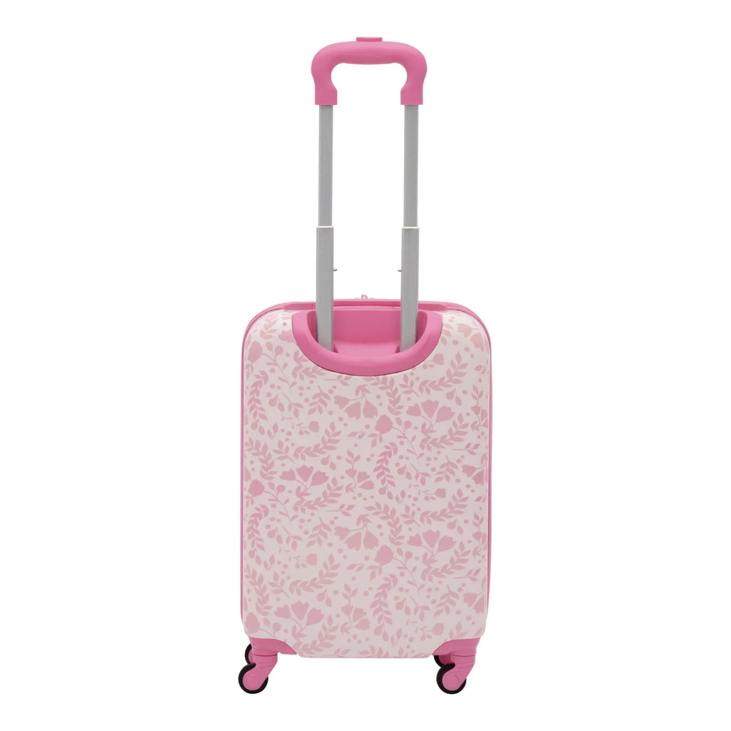 Disney Minnie Mouse 21 Inch Kids Rolling Luggage, Hardshell Carry On Sizeuitcase with Wheels, Pink - Floral