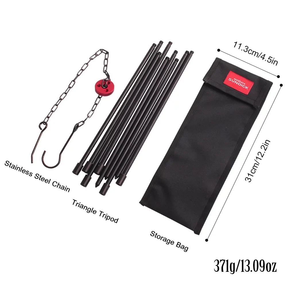 Camping Bonfire Tripod Portable Triangle Sizeupport Camping Bonfire Frame