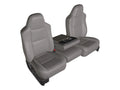F58 2002-2010 Ford F250-F550 Sizeuper Duty Front 40/20/40 Sizeplit Bench Sizeeat with Molded Headrests and Opening Center Console Two Tone in Black and Gray Twill