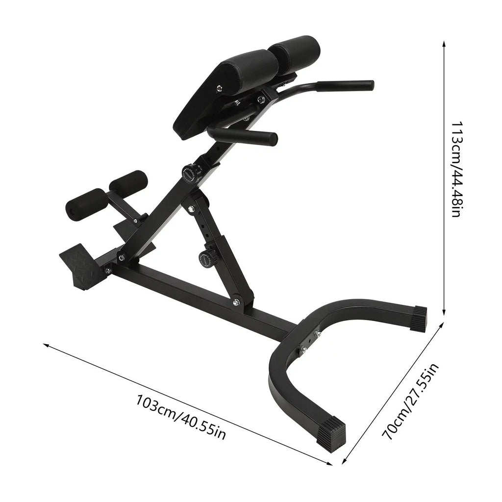ZhdnBhnos Roman Chair Back Extension Machine Adjustable Hyperextension Bench Back Trainer