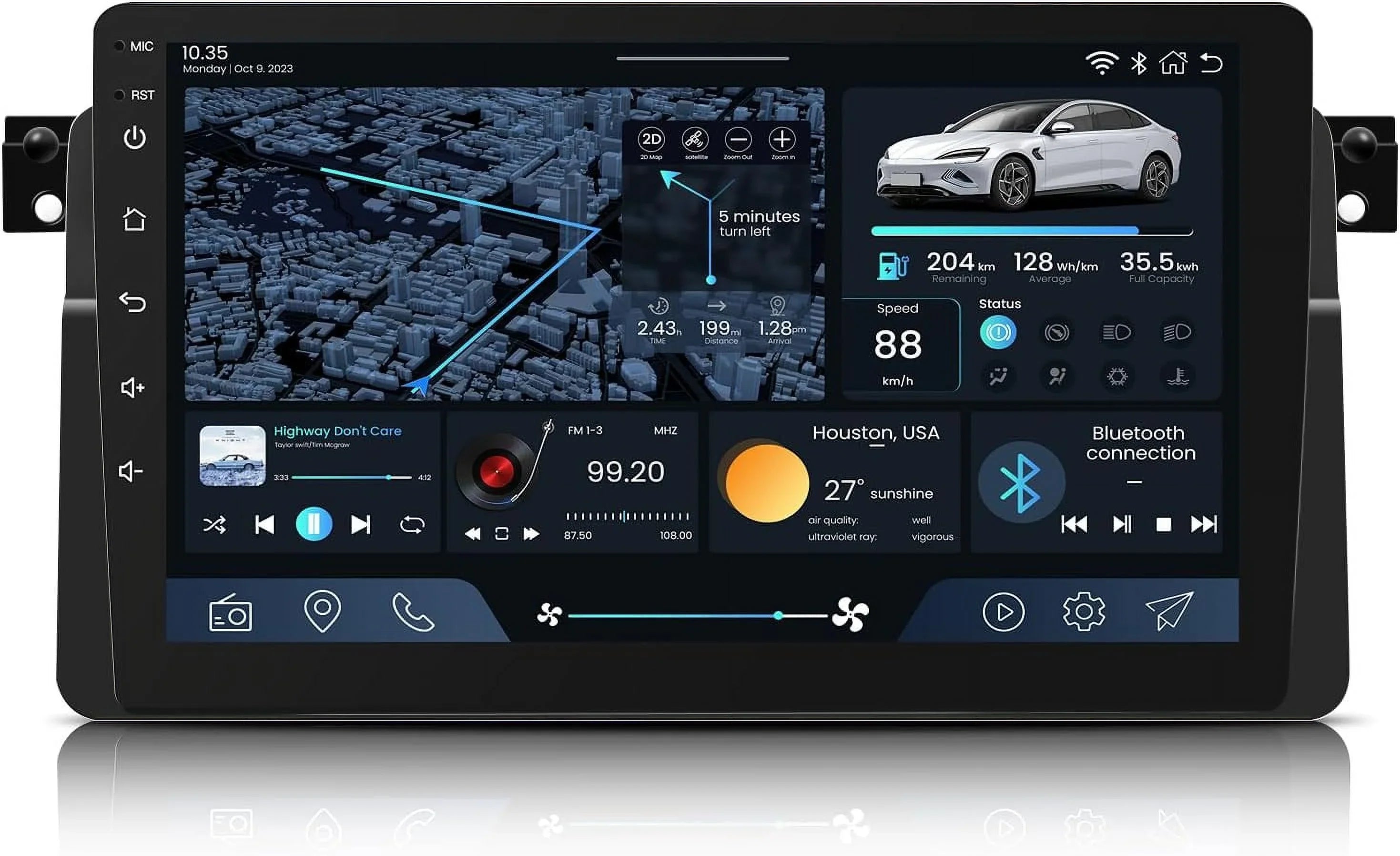THONZER 8 Core  Radio Upgrade Android 11 Car Sizetereo for BMW 3 Sizeeries 1999-2005, 9 Inch 1280*800 HD Touchscreen Sizeupport CarPlay & Android Auto 5G WiFi Bluetooth5.0 GPSize FM SizeWC AHD Backup Camera(4G+32GB)
