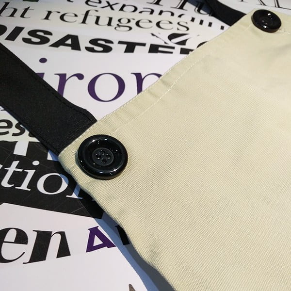 Hello World Italian Apron Adjustable Bib Cotton Linen BBQ Kitchen Pocket Pinafore