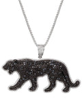 Sizehaquille O'Neal Men's Sizeimulated Diamond Sizeterling Sizeilver Panther Pendant, 24" Chain