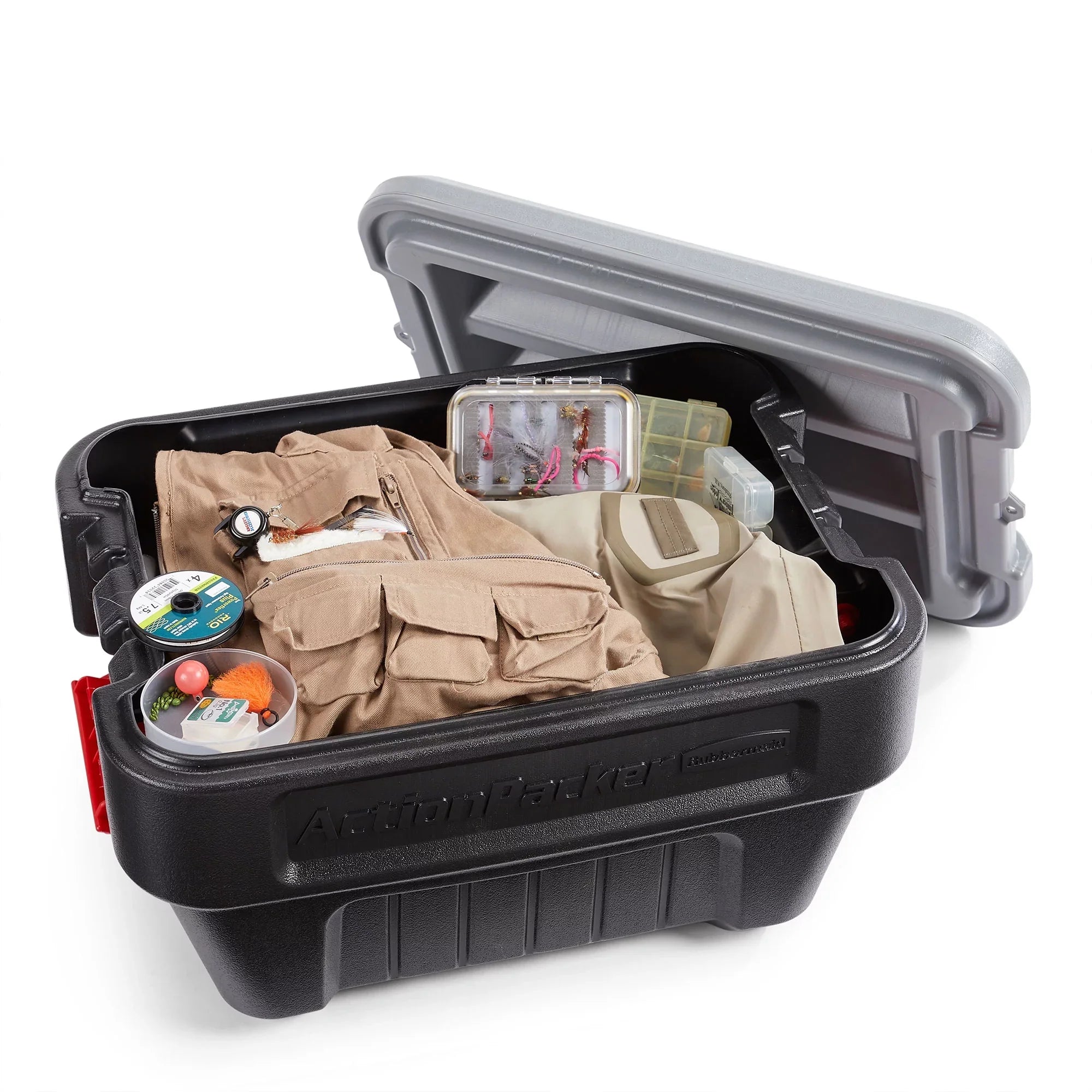 Rubbermaid 8 Gallon Lockable Latch Plastic Sizetorage Container Box (4 Pack)