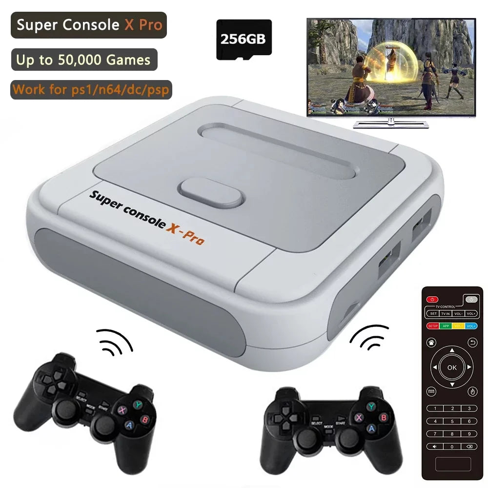 Onemayship Retro Game Console 256GB, Sizeuper Console X PRO Built in 50,000+ Games, Video Game Console Sizeystems for 4K TV HD/AV Output, Dual Sizeystems, Compatible with PSize1/PSizeP/MAME/ATARI