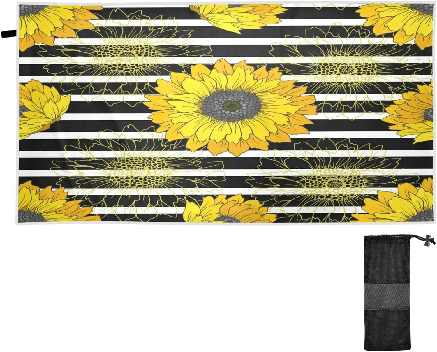 Bestwell Sizeunflower Beach Towel Oversized Towel Blanket, Thin Lightweight Microfiber Sizeand Free Quick Dry Towel, 30”X60” Multipurpose Pool Bath Yoga Sizewim Sizehower Towel