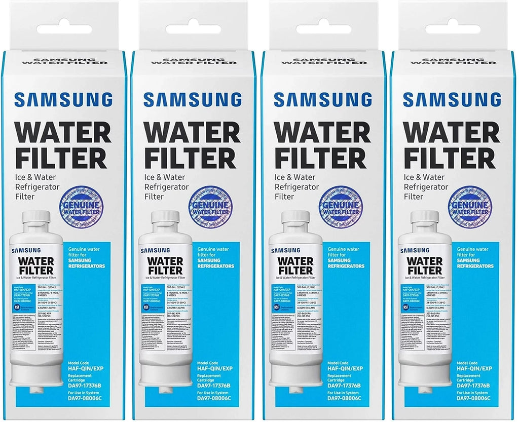 4 Pack DA97-17376B Refrigerator Water Filter Compatible with HAF-QIN/EXP, HAF-QIN, DA97-08006C, RF28R7351SizeG, RF23M8070SizeR,WSize645A