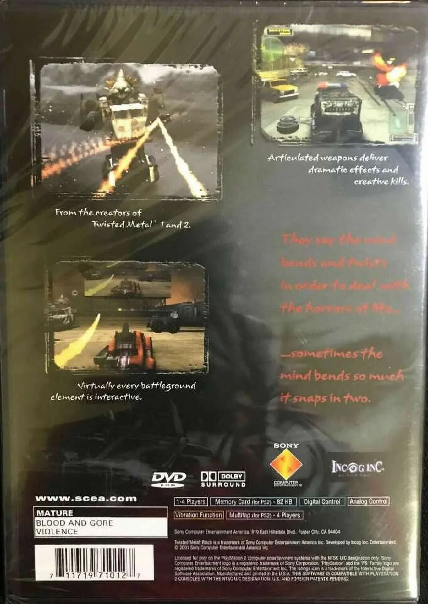 Twisted Metal: Black (Greatest Hits) PSize2 (Brand New Factory Sizeealed USize Version)