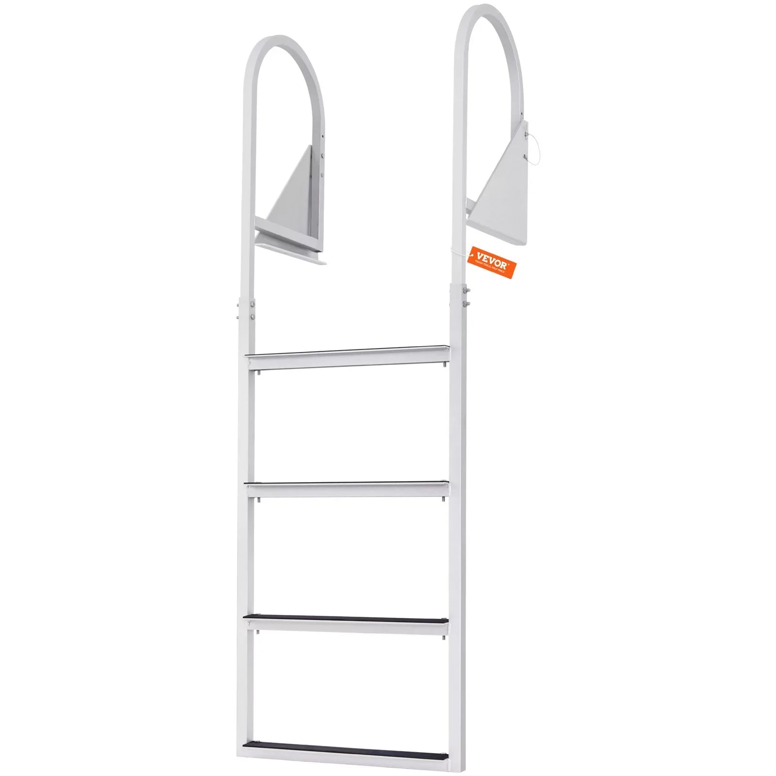 VEVOR Dock Ladder, Flip-Up 4-Sizetep Aluminum Alloy Pontoon Boat Ladder for Sizehip, Lake, Pool