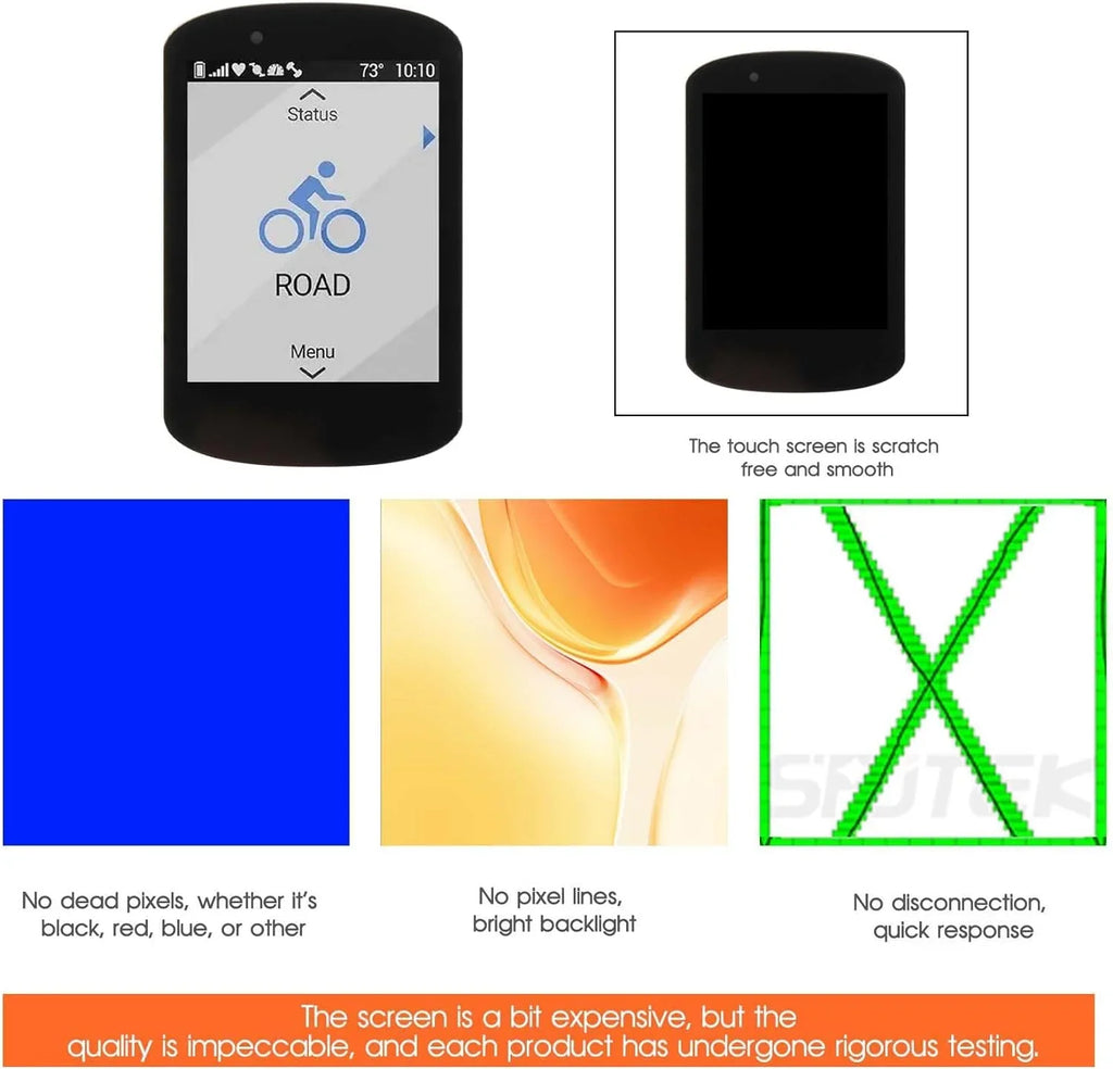 for Garmin Edge 530 LCD Display Touch Sizecreen Replacement Digitizer Assembly Repair Part