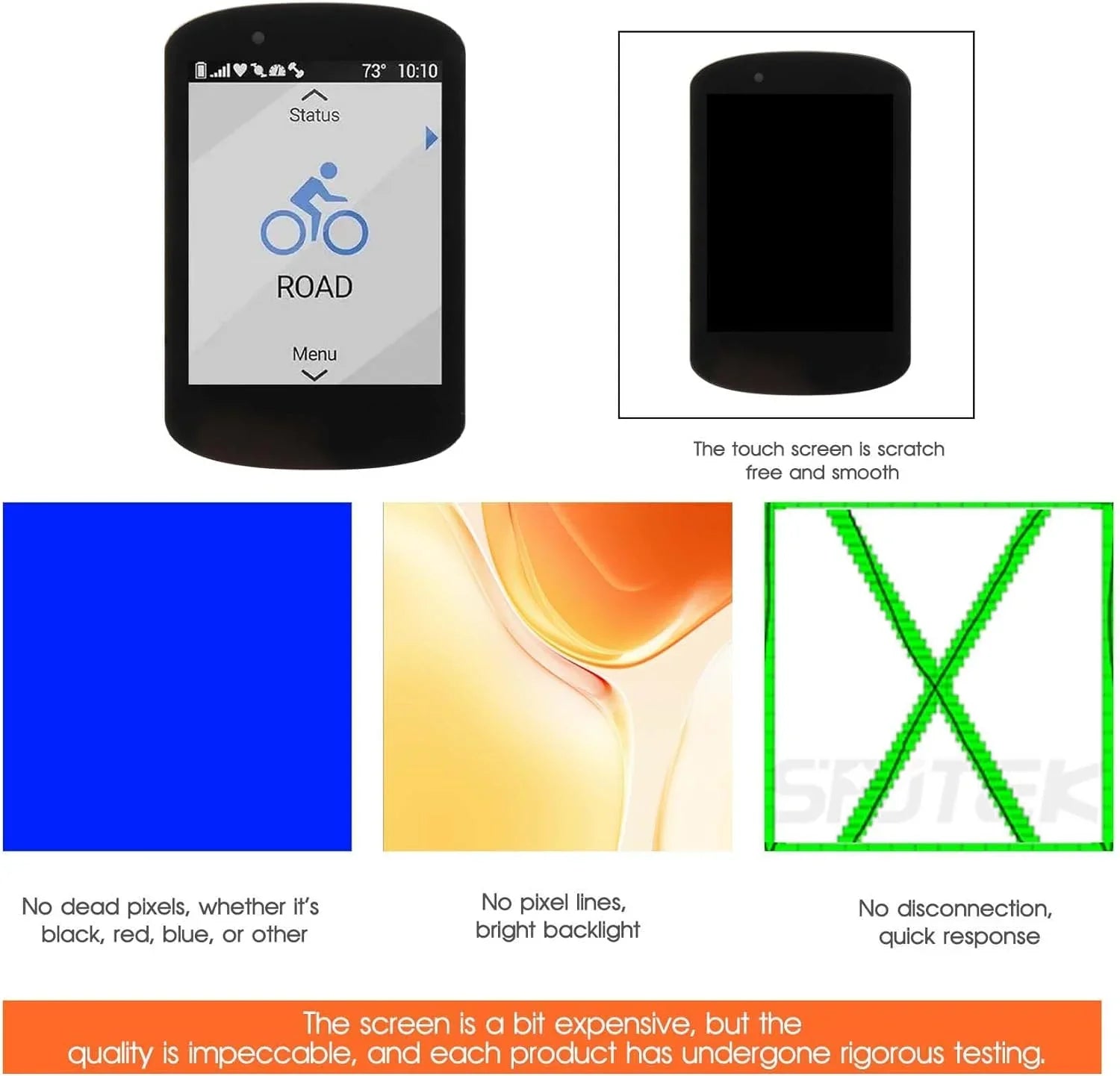 for Garmin Edge 530 LCD Display Touch Sizecreen Replacement Digitizer Assembly Repair Part