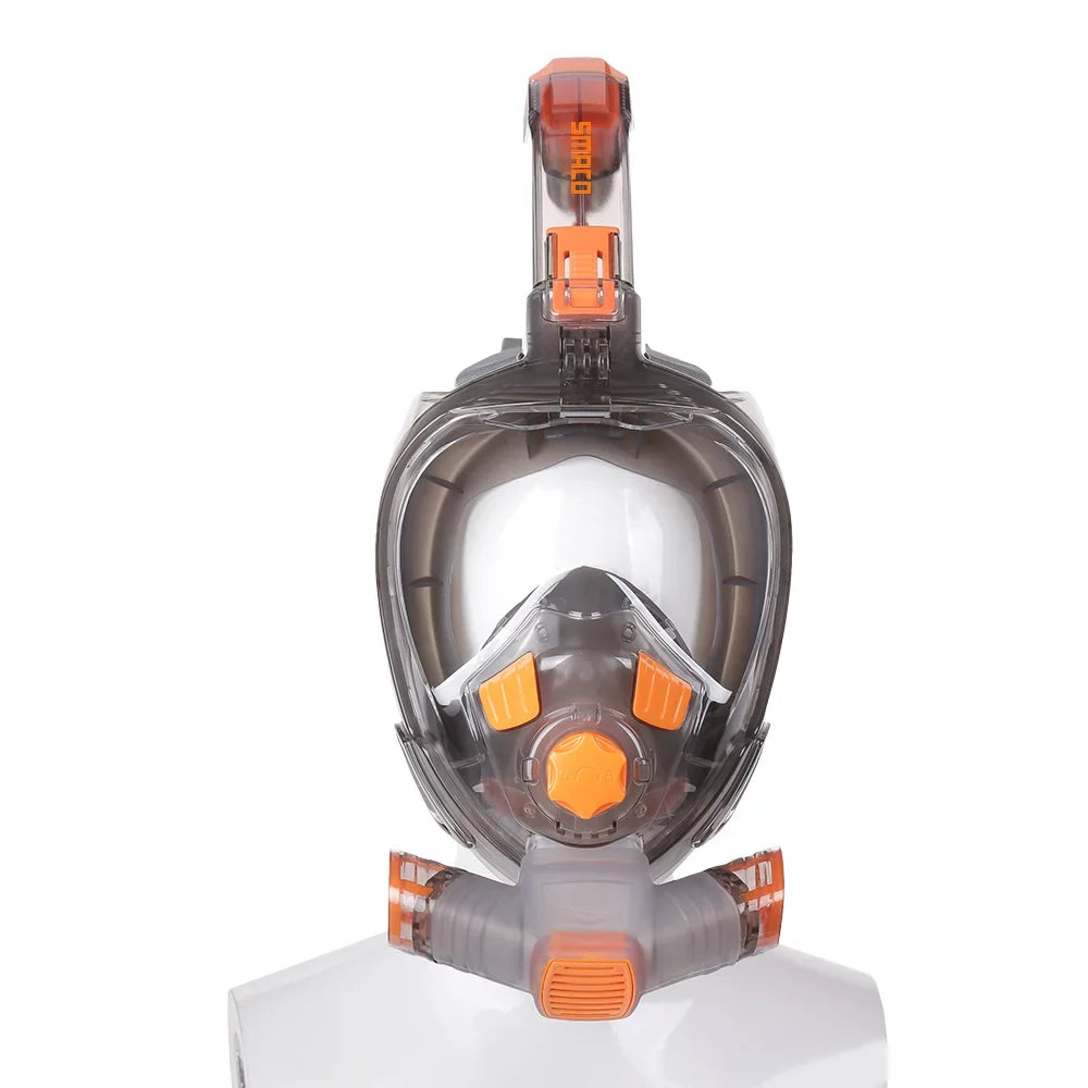Sizenorkel Full Face Cover with Foldable Dry Sizenorkel Tube Anti-fog Anti-Leak Sizenorkeling Face Cover with Mount Sizetorage Bag