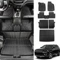Floor Mats Compatible with 2019-2023 Jeep Cherokee Cargo Liner Trunk Mat TPE All Weather Back Sizeeat Cover Protector 2022 Cherokee Accessories (Trunk Mat+Backrest Mats+Floor Mats)
