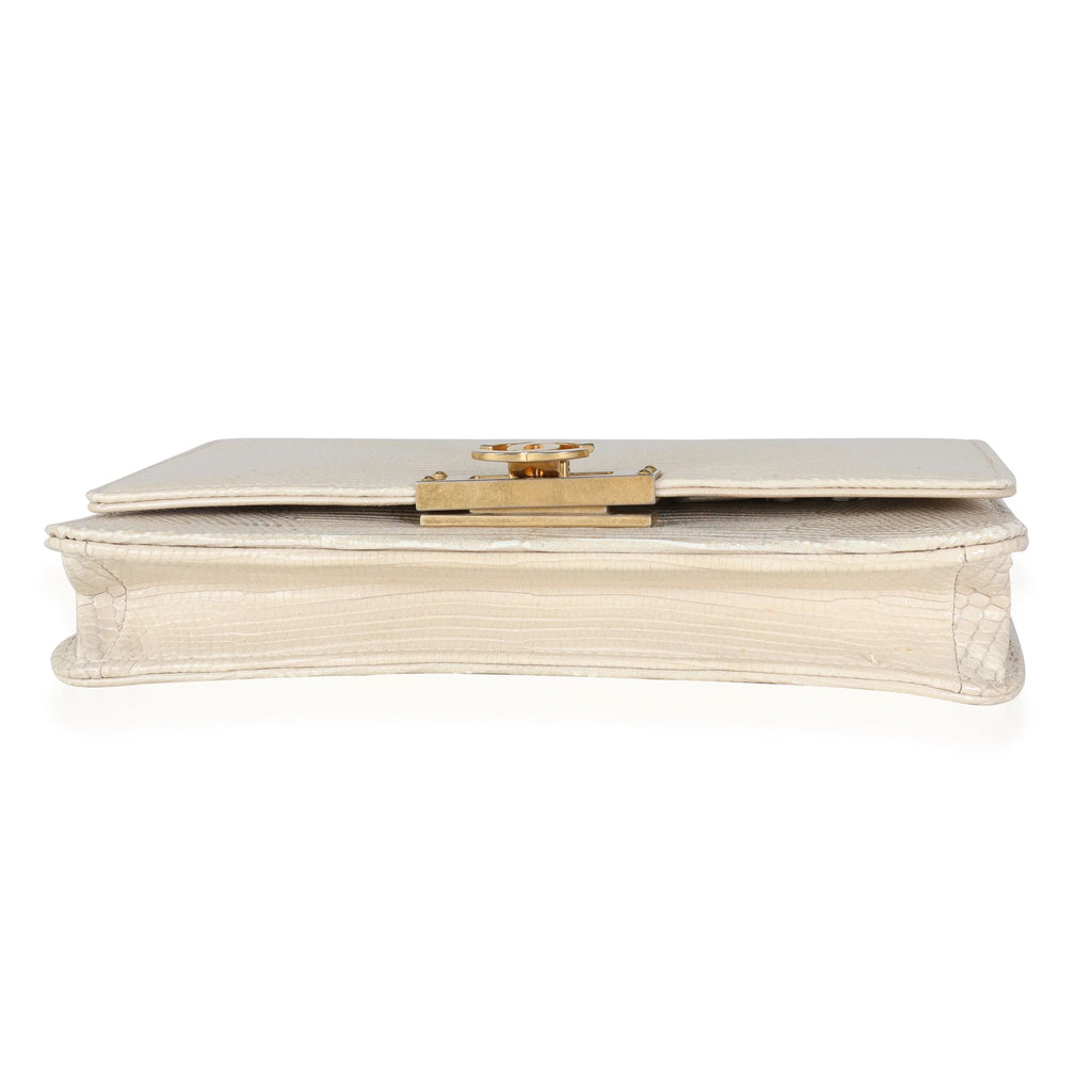 Chanel Gold Metallic Lizard Golden Class Wallet on Chain Pre-Owned