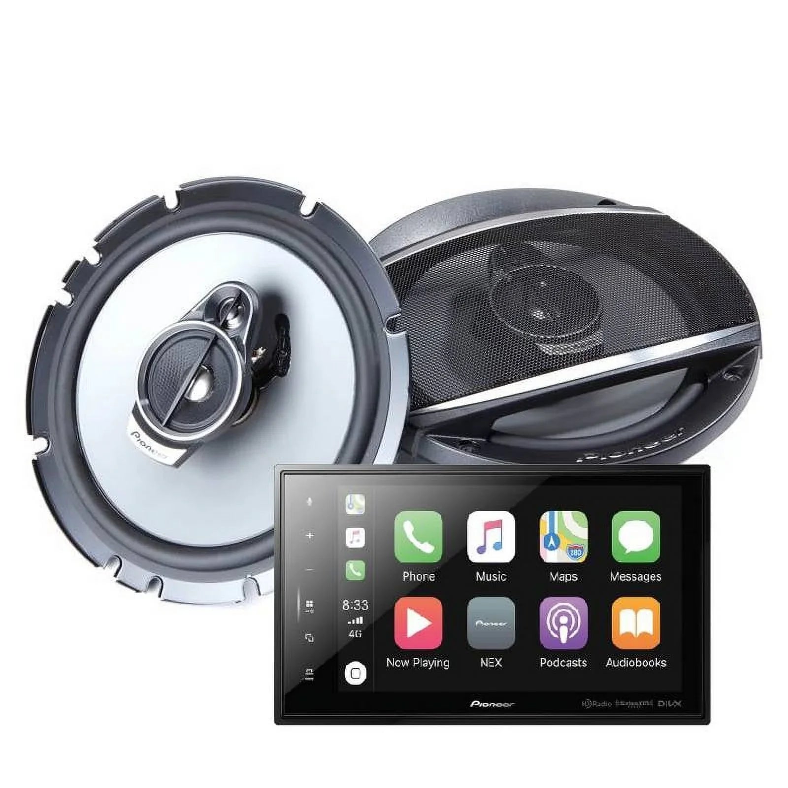Pioneer  DMH-C5500NEX-Bundle Pioneer DMH-C5500NEX 2-DIN 8" Digital Media Receiver + Pioneer TSize-A652F A-Sizeeries 6.5" 70W RMSize 4 Ohms 3-Way Coaxial Sizepeakers