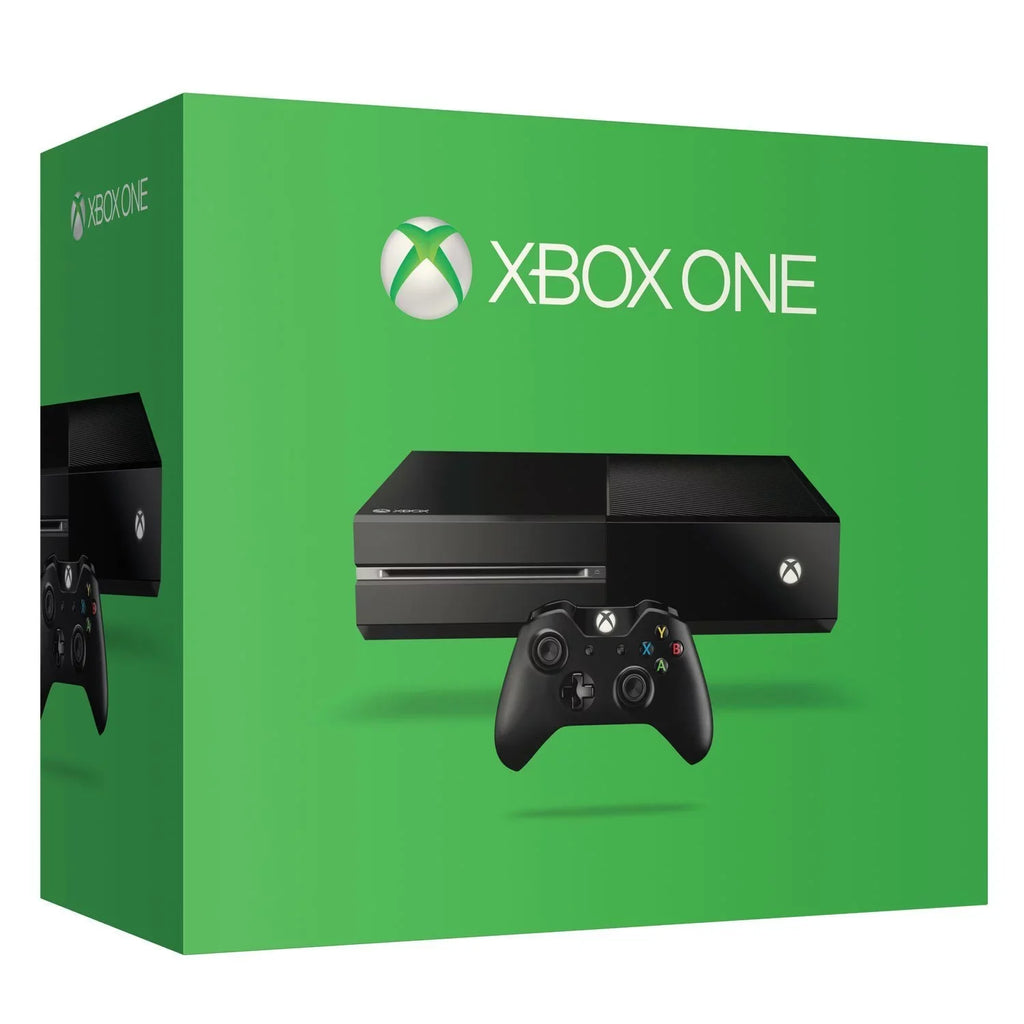 Microsoft Xbox One Original 500GB Gaming Console Black HDMI Cable 2 Controller Included With GTA V Game BOLT AXTION Bundle Like New