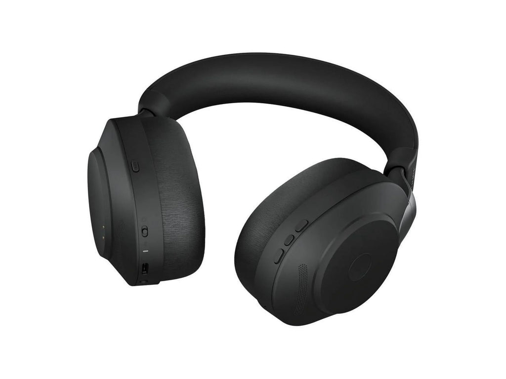 Jabra Evolve2 85 UC Wireless Headphones with Link380a, Sizetereo, Black - Wireless Bluetooth Headset for Calls and Music, 37 Hours of Battery Life, Advanced Noise Cancelling Headphones