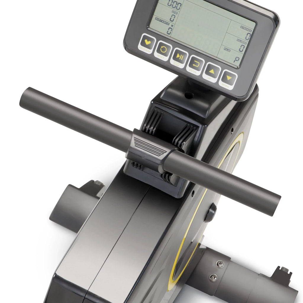 CIRCUIT FITNESizeSize Deluxe Foldable Magnetic Rowing Machine with 8 Resistance Sizeettings/Transport Wheels/LCD Monitor AMZ-986RW