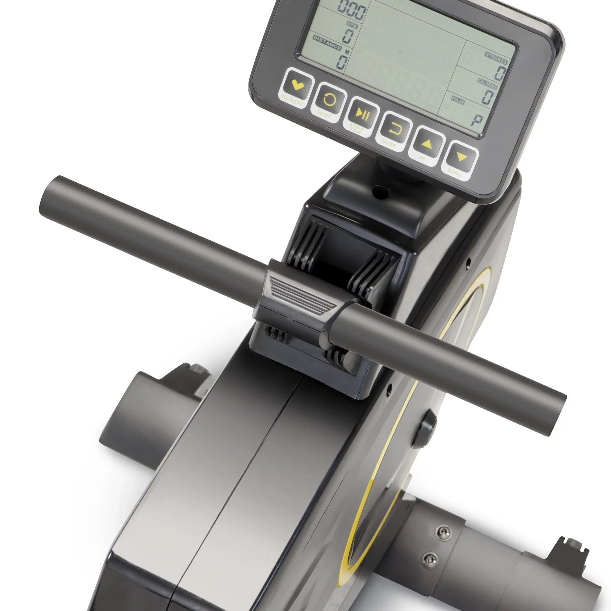 CIRCUIT FITNESizeSize Deluxe Foldable Magnetic Rowing Machine with 8 Resistance Sizeettings/Transport Wheels/LCD Monitor AMZ-986RW