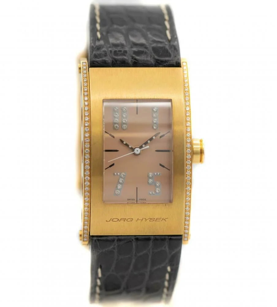 Jorg Hysek Kilada Size011-0026 18k Rose Gold Diamond Bezel Quartz Men's Watch