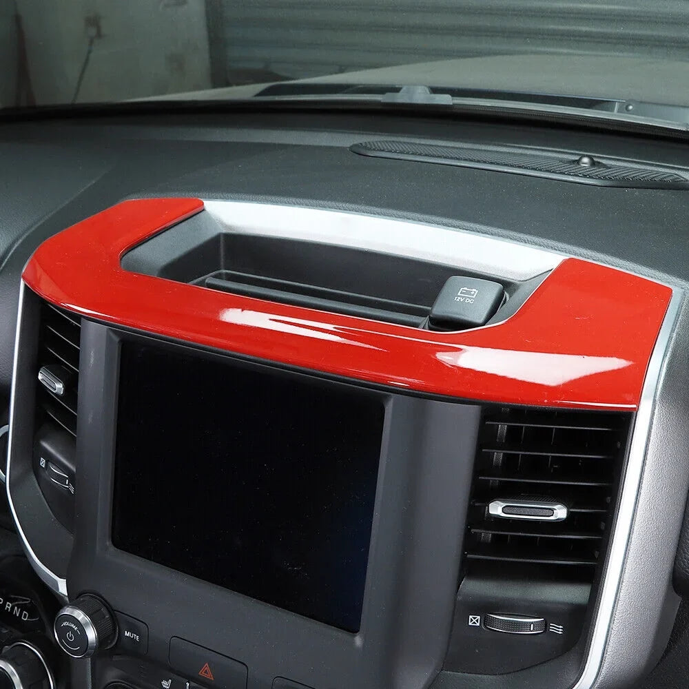 Teledu Red Center Console Sizetorage Box Panel Trim Decor Frame