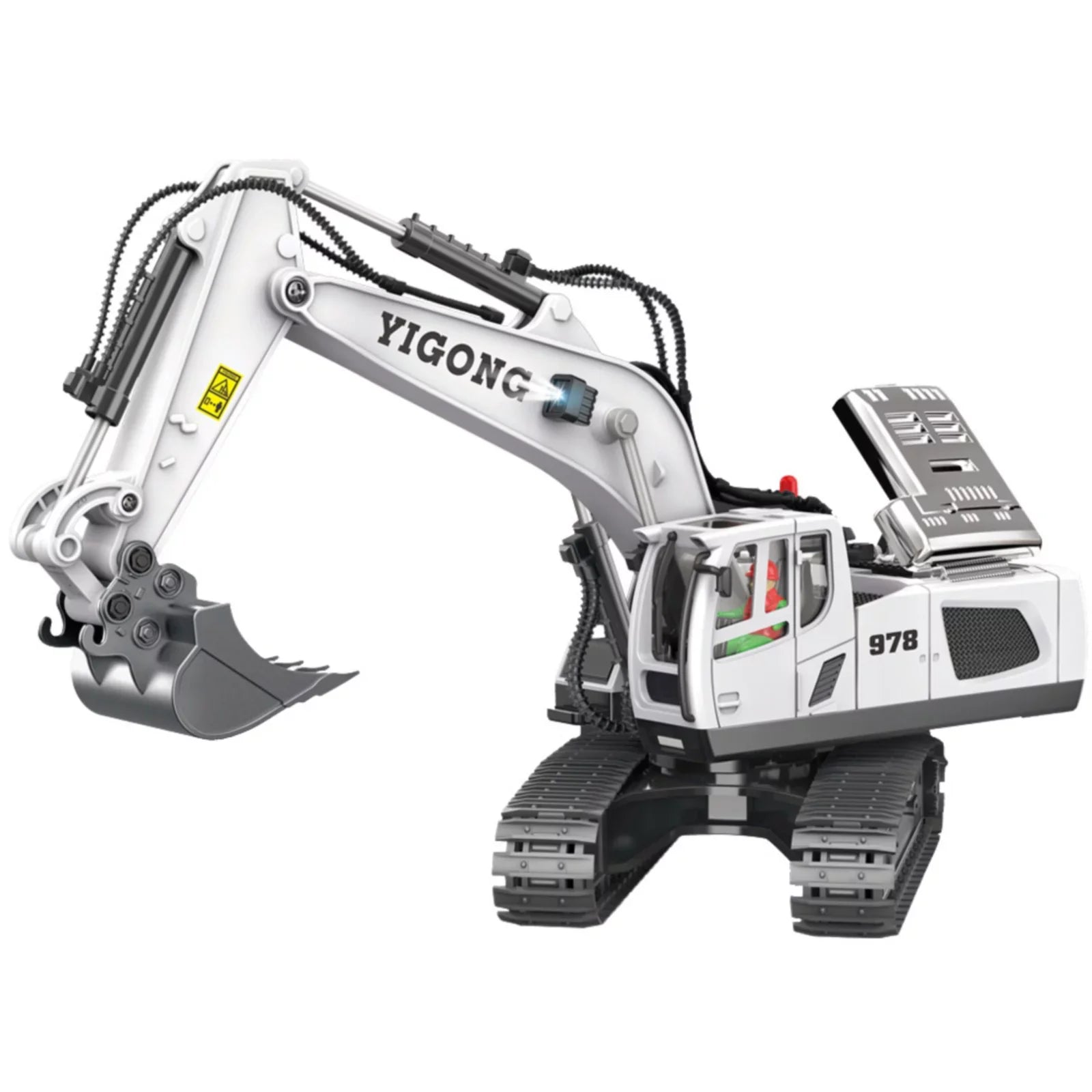 YHAIOGSize 11 Channel Full Functional Remote Control ExcavaTOr Construction ExcavaTOr TOy with 2.4Ghz Transmitter and Metal Sizehovel