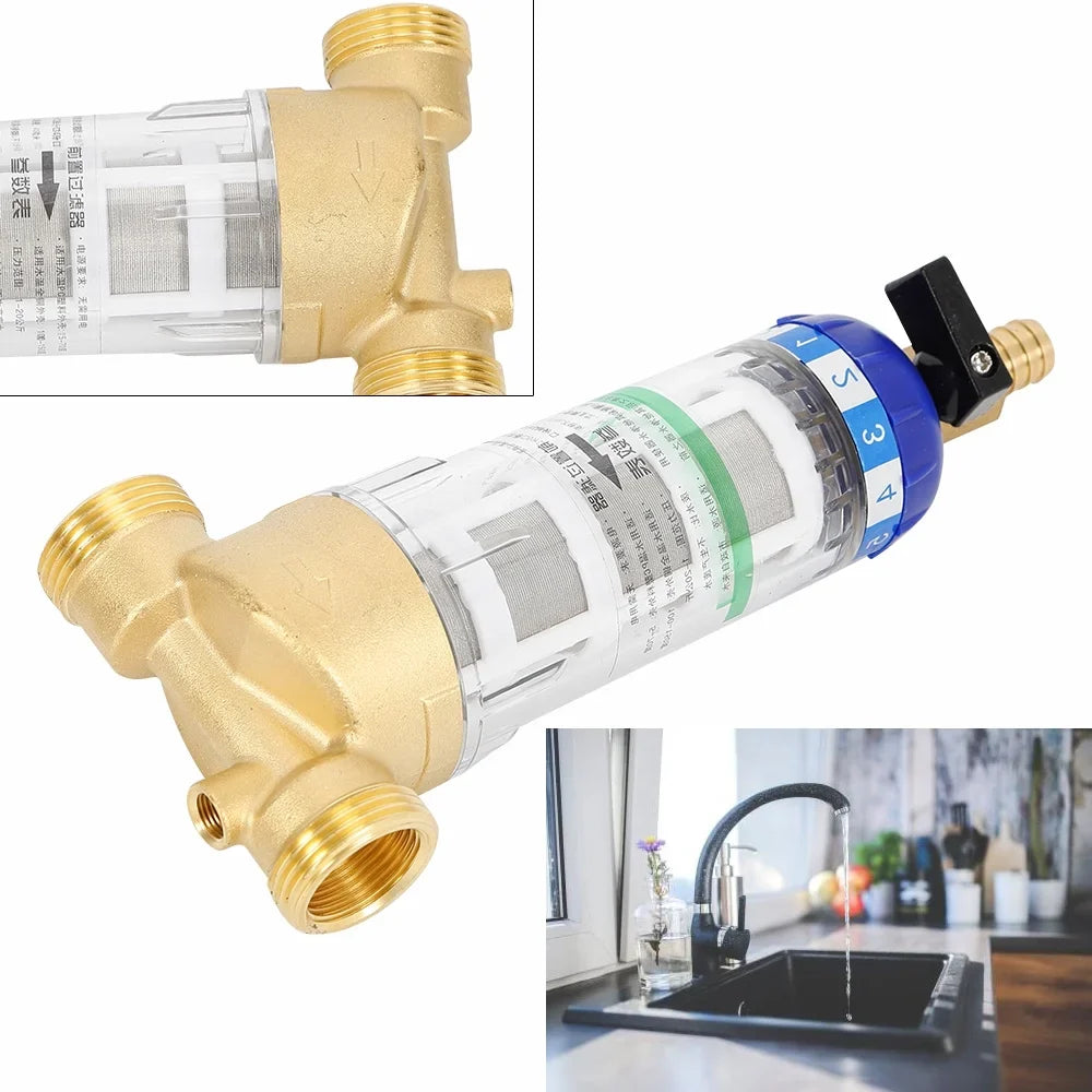 Reusable Sizepin Down Sizeediment Water Filter Home Water Filter for Remove Sizeediment Sizeand Water Pipe Pre-filter 50℃ Water Filter