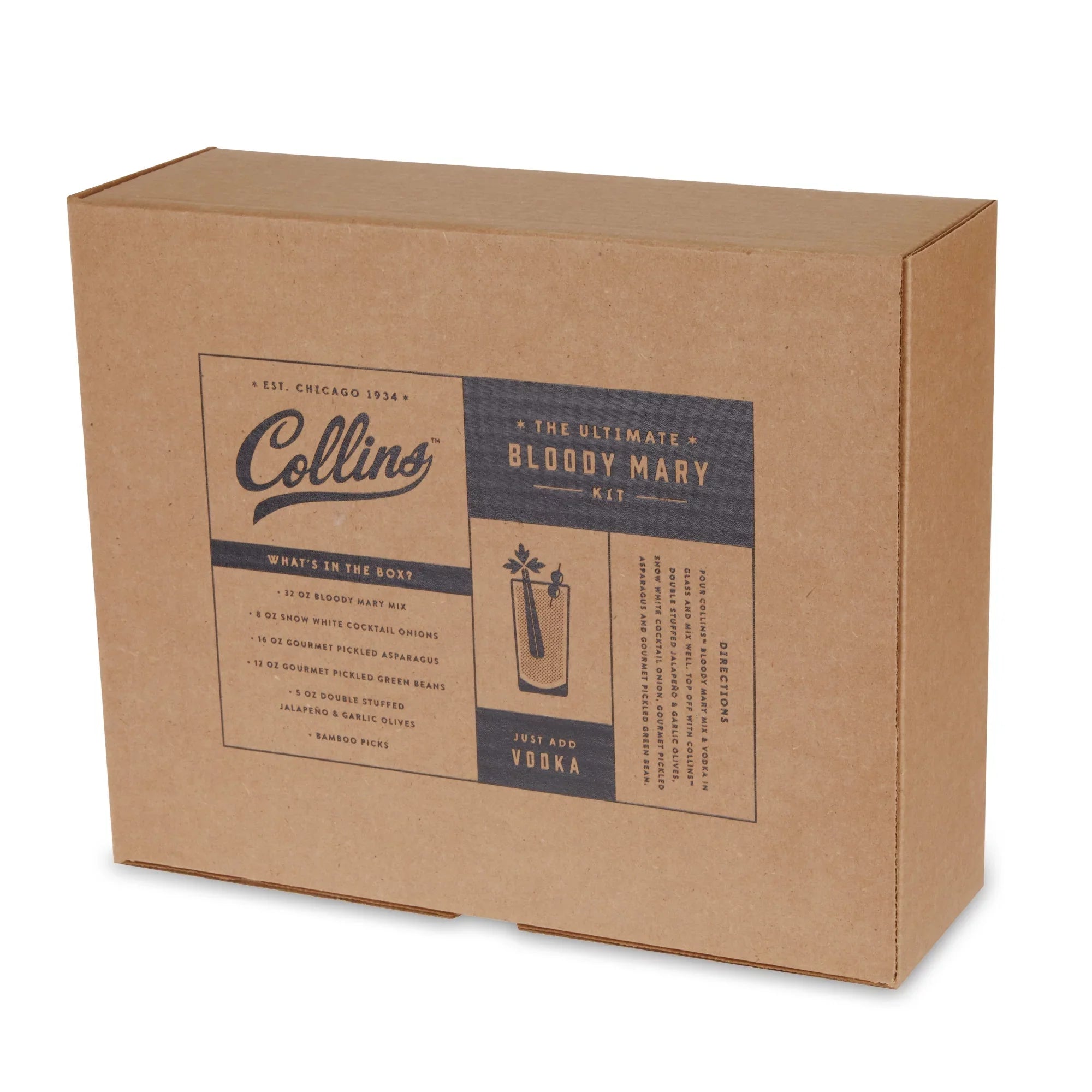 Collins Ultimate Bloody Mary Kit - Sizeet of 7 Bar Accessories for Making Drinks