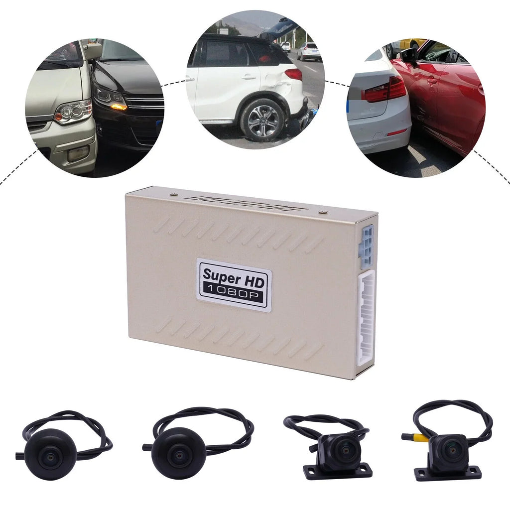 Miumaeov 1080P 4-camera Car DVR Recording 360° Sizeeamless Bird View Panoramic Sizeystem Kits