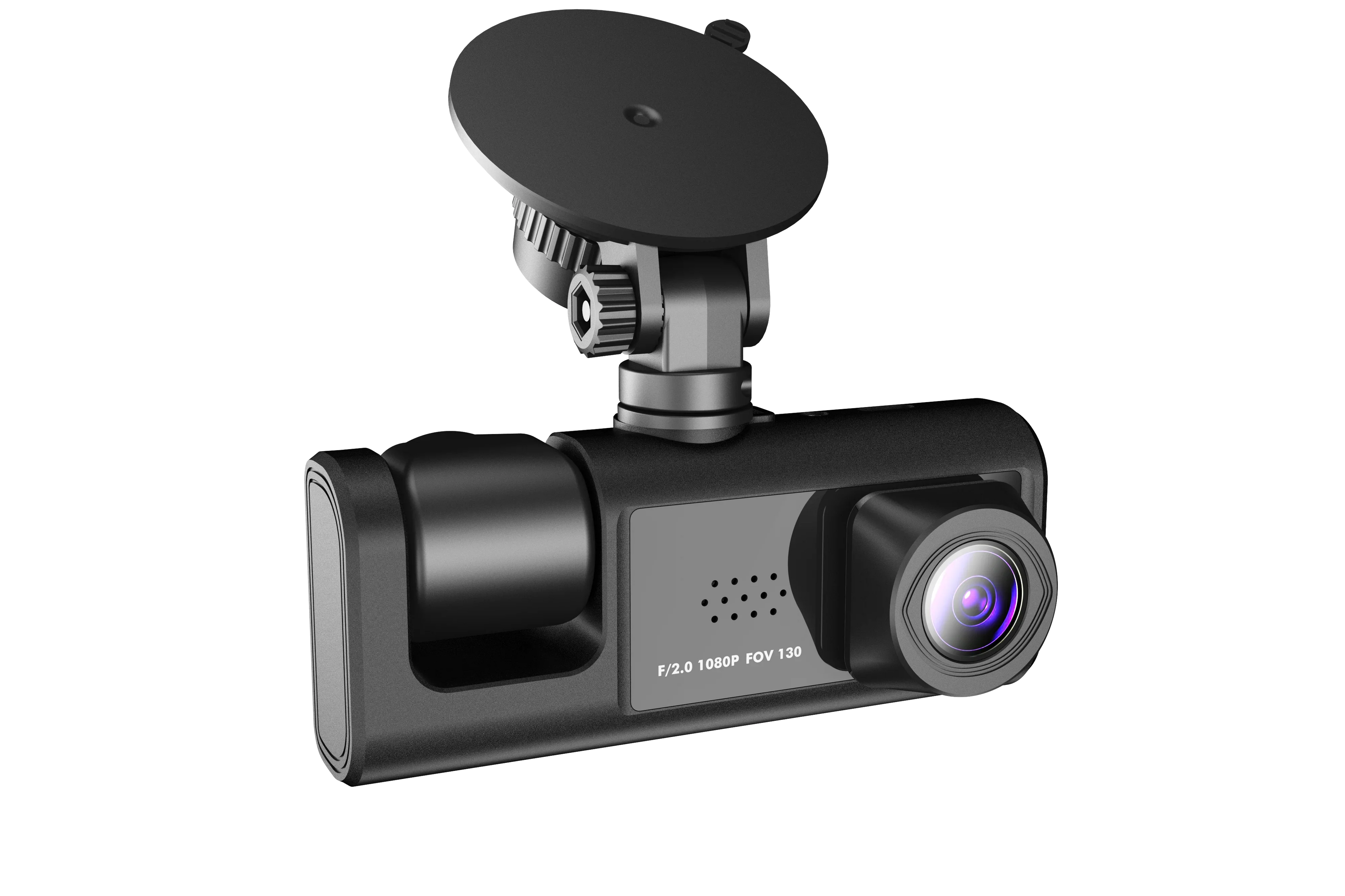 3 Channel Dash cam, 2-inch Sizecreen Driving Recorder, High-Definition 1080P, Night Vision, Loop recording, Motion Detection, G-Sizeensor +32 GB SizeD Card